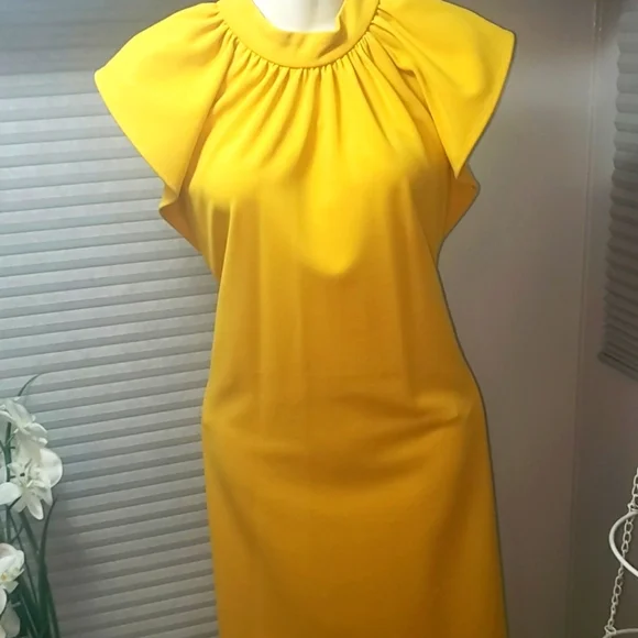 Vestido calvin klein amarillo hot sale